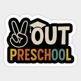 Peace-Out-Preschool–Funny-Last-Day-of-School-Pre-K-Graduation Sticker